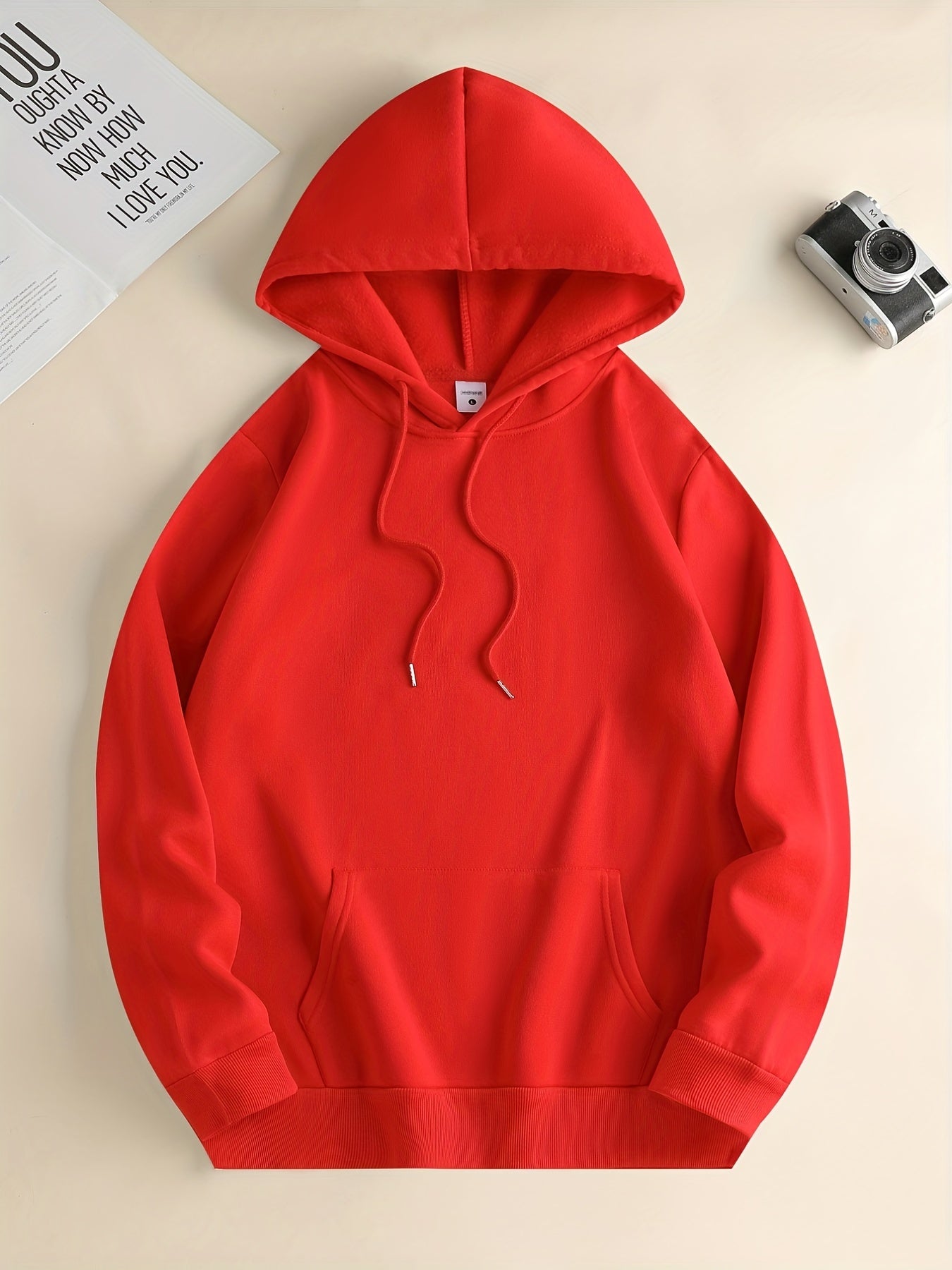 Hoodies For Men, 'Love And Peace' Graphic Print Hoodie, Men’s Casual Pullover Hooded Sweatshirt With Kangaroo Pocket For Spring Fall, As Gifts
