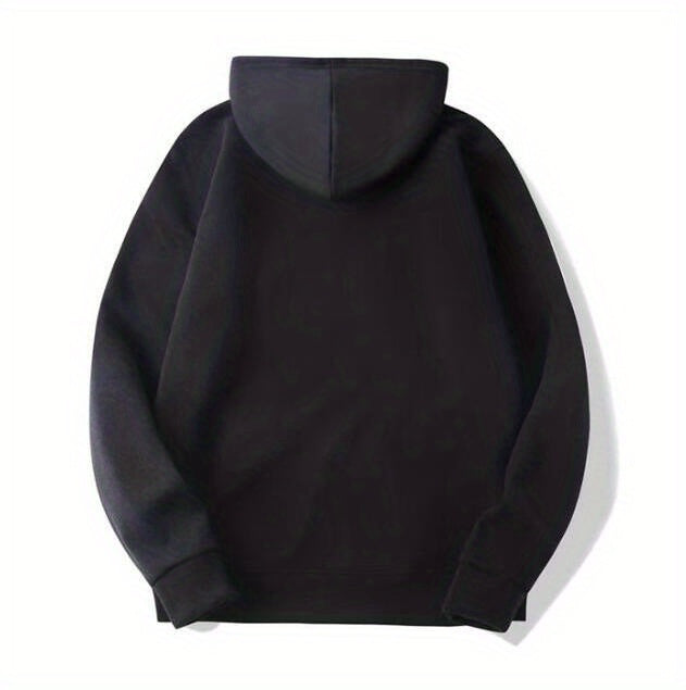 Men's Casual American Flag Graphic Print Hoodies, Drawstring Comfortable Oversized Hooded Pullover Sweatshirt Plus Size