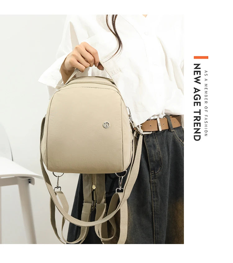 Backpack. New summer 2025 styles. Women's bags. Fashionable and casual. Made of nylon fabric. Lightweight. Women's travel bags.