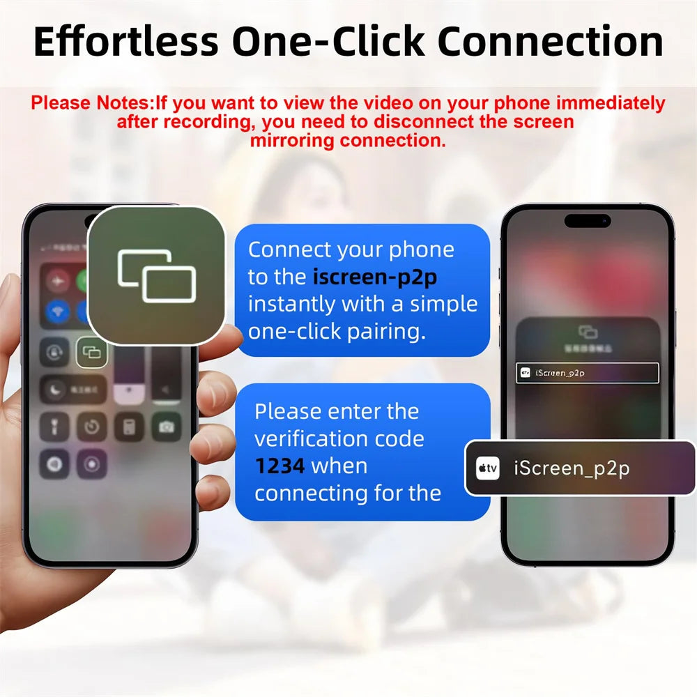 Magnetic Selfie Monitor Screen w Wireless Remote Phone Vlog Rear Camera Monitor for iPhone Android Recording Vlog Live Stream