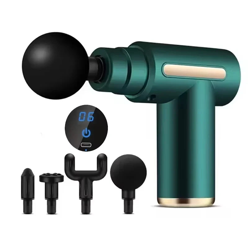 Fascial Massage Gun Electric Percussion Pistol Massager Body Neck Back Deep Tissue Muscle Relaxation Fitness Tool For Shoulder