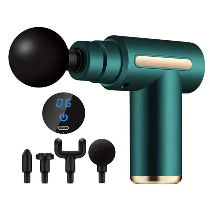 Fascial Massage Gun Electric Percussion Pistol Massager Body Neck Back Deep Tissue Muscle Relaxation Fitness Tool For Shoulder