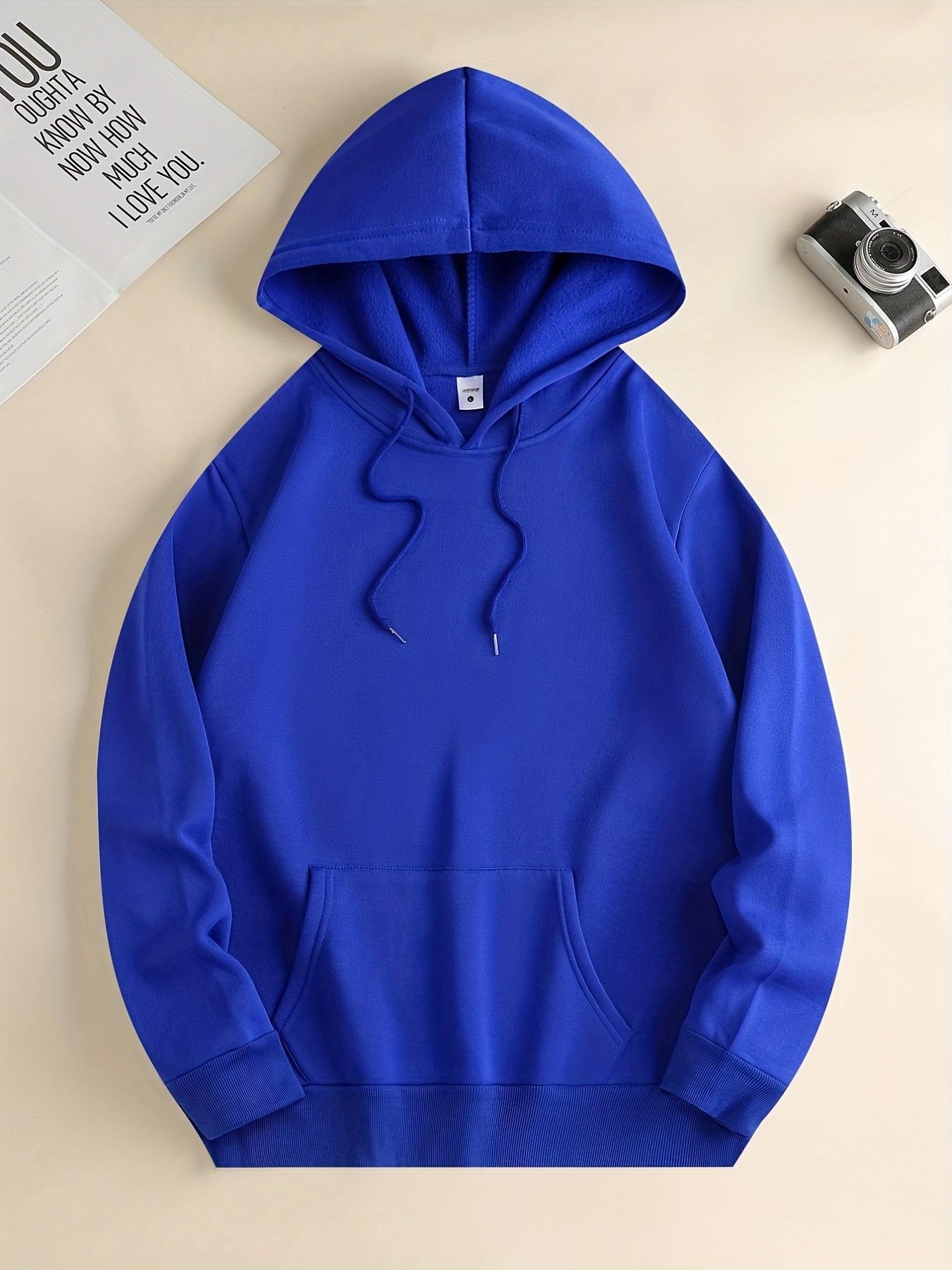 Hoodies For Men, 'Love And Peace' Graphic Print Hoodie, Men’s Casual Pullover Hooded Sweatshirt With Kangaroo Pocket For Spring Fall, As Gifts