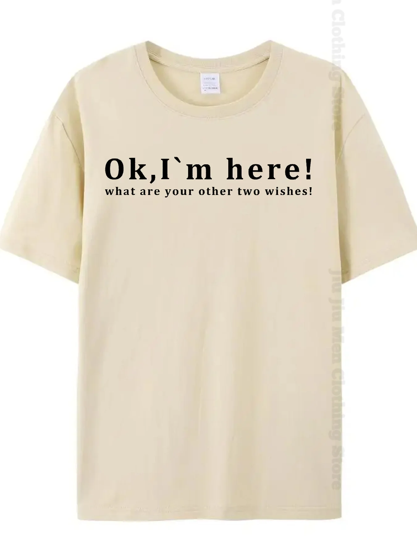 Summer Men's T-Shirt fashion Fun Shirt " OK, I`M Here! "   Casual Loose Short Sleeved TShirt unisex Harajuku Tshirts Oversized T