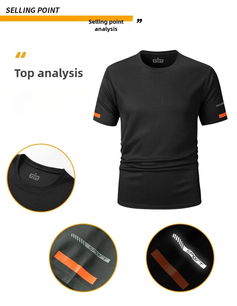 Men's Sportwear 2 PCS Sets Men Sports Quick Drying Running Sets Tracksuit Sport Suits Joggers Training Gym Fitness Workout Suits