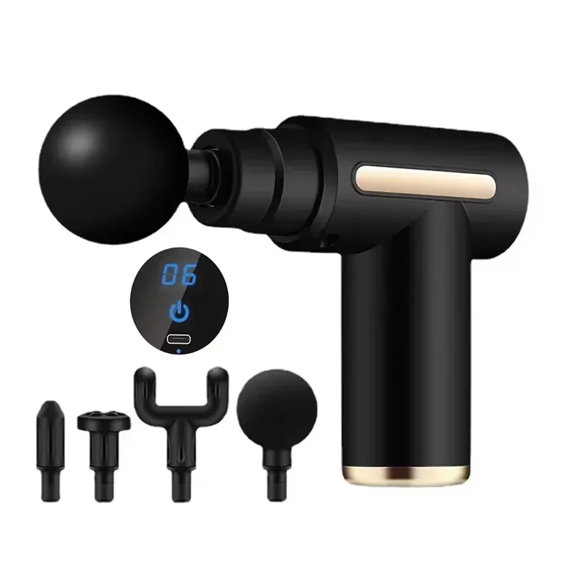 Fascial Massage Gun Electric Percussion Pistol Massager Body Neck Back Deep Tissue Muscle Relaxation Fitness Tool For Shoulder
