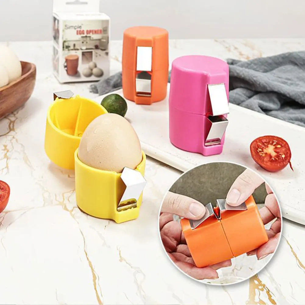 Portable Egg Shell Opener Kitchen Handheld Egg Shell Cracker Crusher Household Press Egg Shell Separator Breaker Gadgets