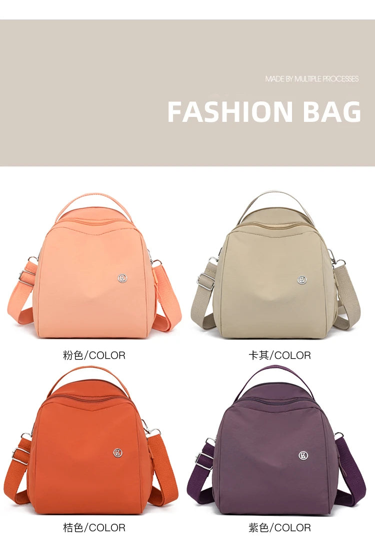 Backpack. New summer 2025 styles. Women's bags. Fashionable and casual. Made of nylon fabric. Lightweight. Women's travel bags.
