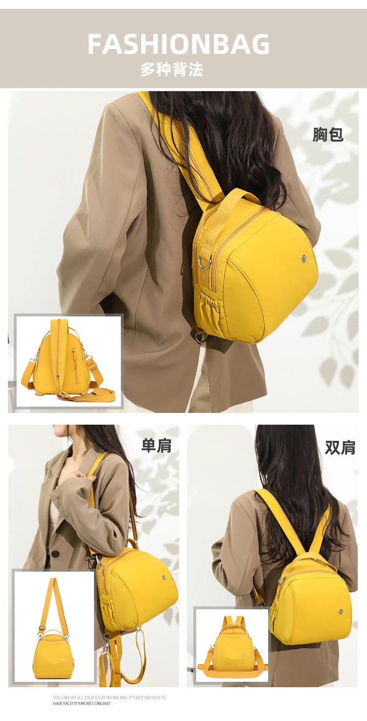 Backpack. New summer 2025 styles. Women's bags. Fashionable and casual. Made of nylon fabric. Lightweight. Women's travel bags.