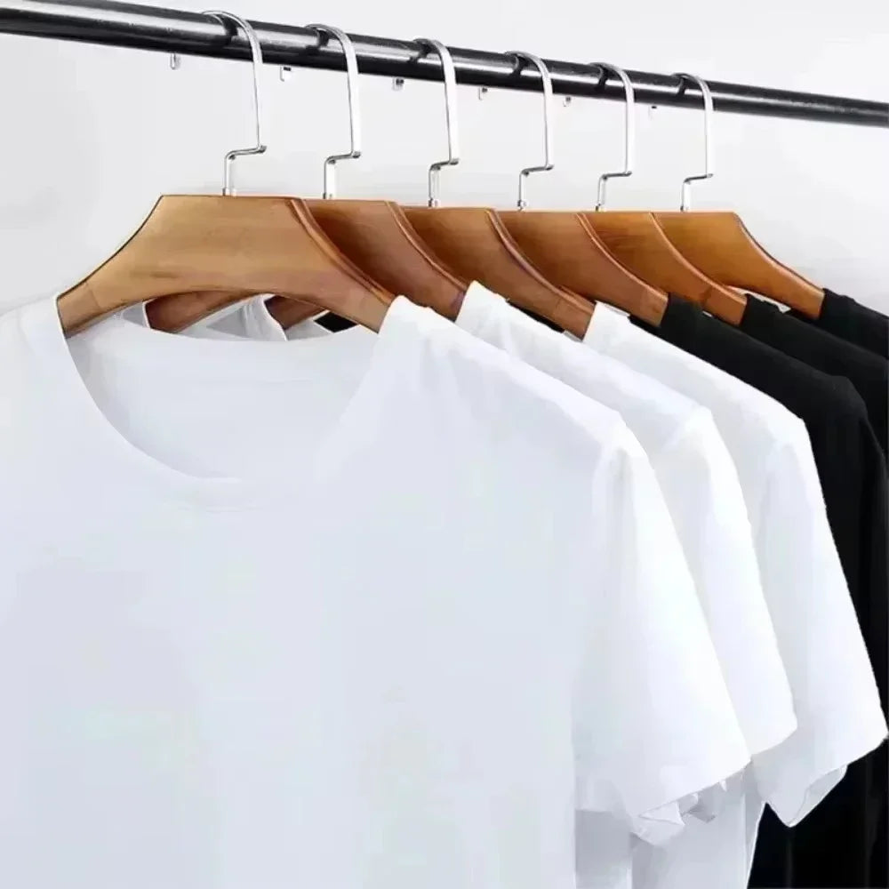 Summer T-shirts for men and women, high-end retro fashion trend short sleeves, high-quality street wear, pure cotton round neck