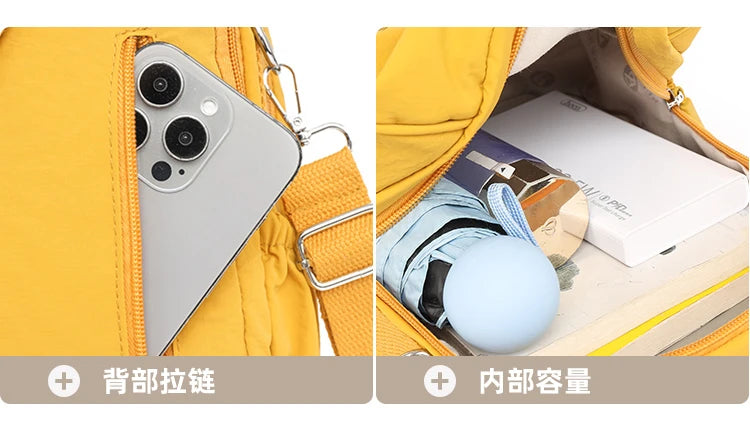 Backpack. New summer 2025 styles. Women's bags. Fashionable and casual. Made of nylon fabric. Lightweight. Women's travel bags.