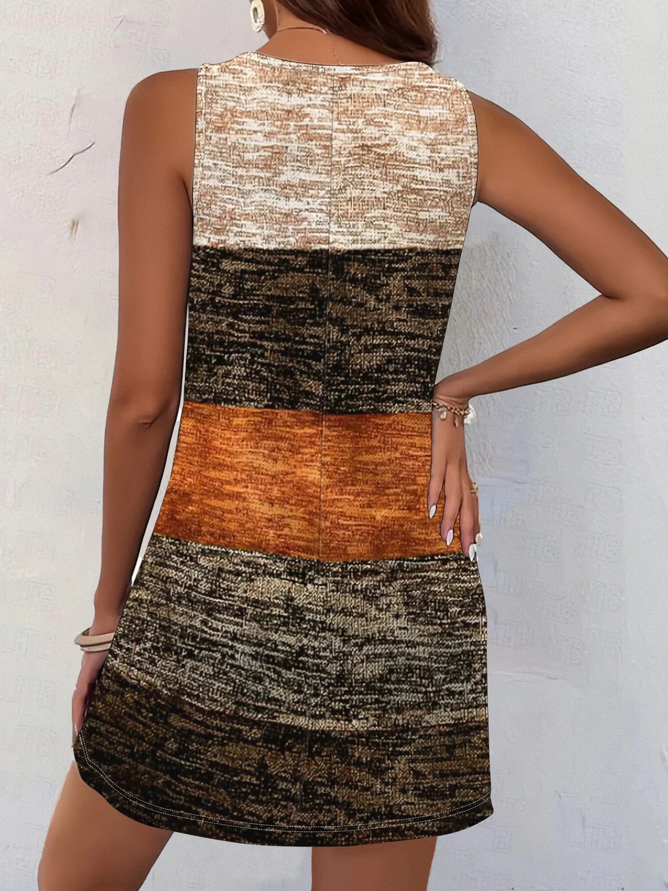 Summer Vacation Dress for Women Bohemian V Neck Sleeveless Printed Beach Dress Summer Dress Dress for Women Vestido Feminino