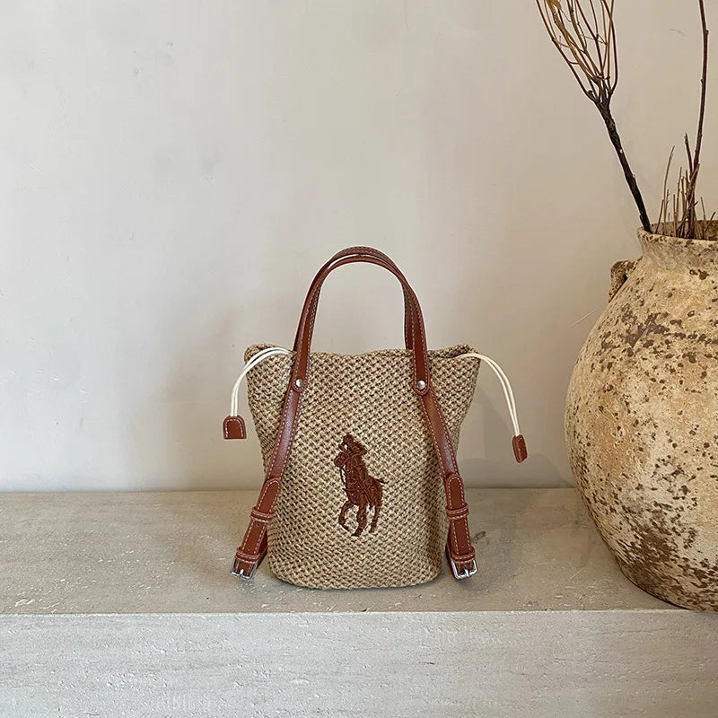 "Summer Straw Tote Bag for Women 2025 New Beach Woven Handbag Large Shoulder/Armpit Purse Bohemian Style"