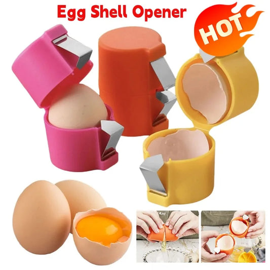 Portable Egg Shell Opener Kitchen Handheld Egg Shell Cracker Crusher Household Press Egg Shell Separator Breaker Gadgets