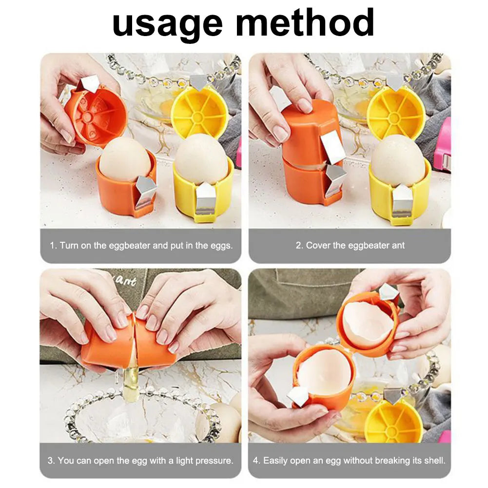 Portable Egg Shell Opener Kitchen Handheld Egg Shell Cracker Crusher Household Press Egg Shell Separator Breaker Gadgets