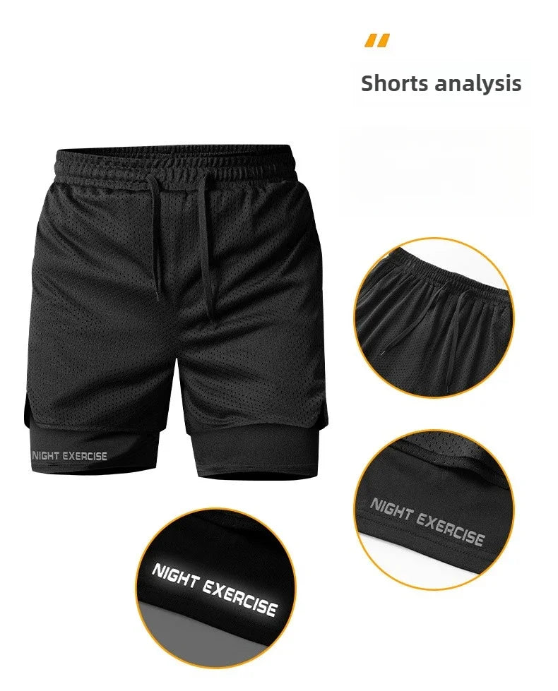 Men's Sportwear 2 PCS Sets Men Sports Quick Drying Running Sets Tracksuit Sport Suits Joggers Training Gym Fitness Workout Suits
