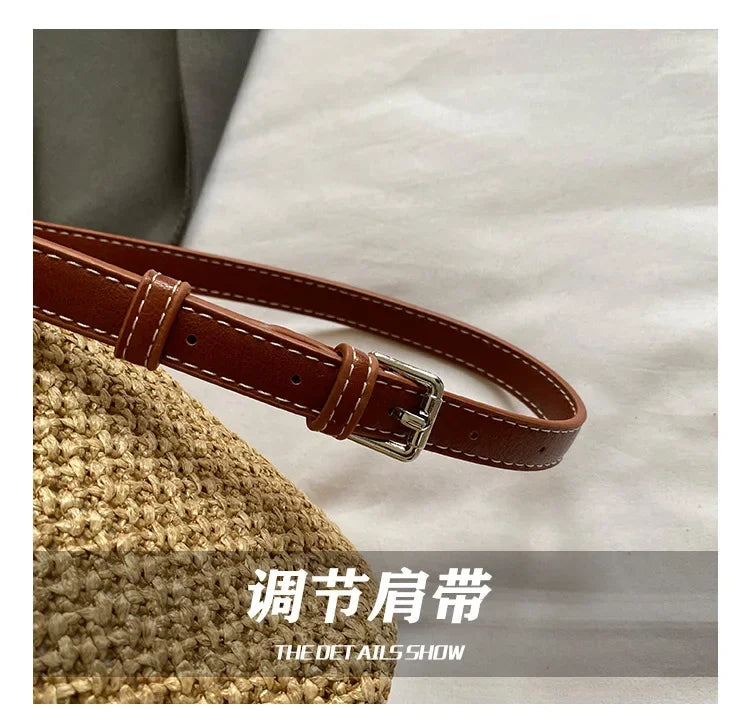 "Summer Straw Tote Bag for Women 2025 New Beach Woven Handbag Large Shoulder/Armpit Purse Bohemian Style"