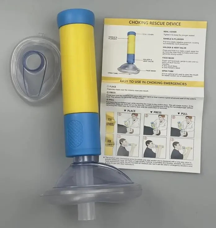 Upgrade Portable Anti Choking Device Choking Emergency Life Saving Suction Vac Anti Choke Device First Aid Kit for Kids Adults