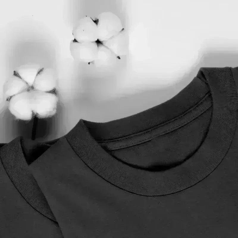 Summer T-shirts for men and women, high-end retro fashion trend short sleeves, high-quality street wear, pure cotton round neck
