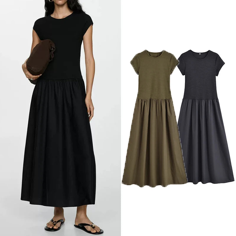 Dresses Summer Women's 2025 New Chic Slim Simple Elegant Holiday Dress Street Women's Comfortable Youth Travel Dress