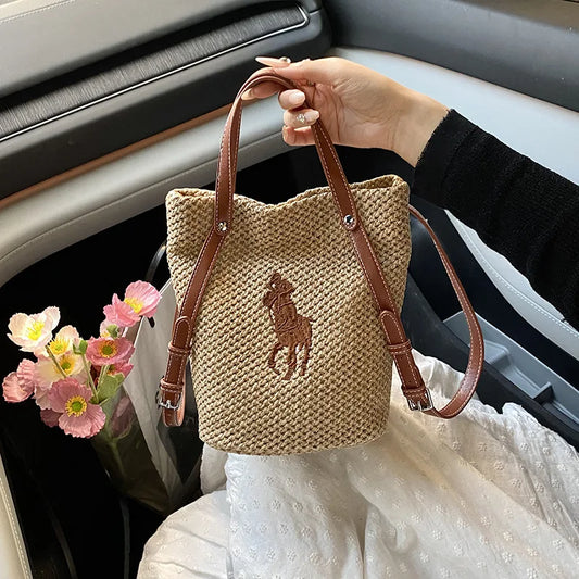 "Summer Straw Tote Bag for Women 2025 New Beach Woven Handbag Large Shoulder/Armpit Purse Bohemian Style"