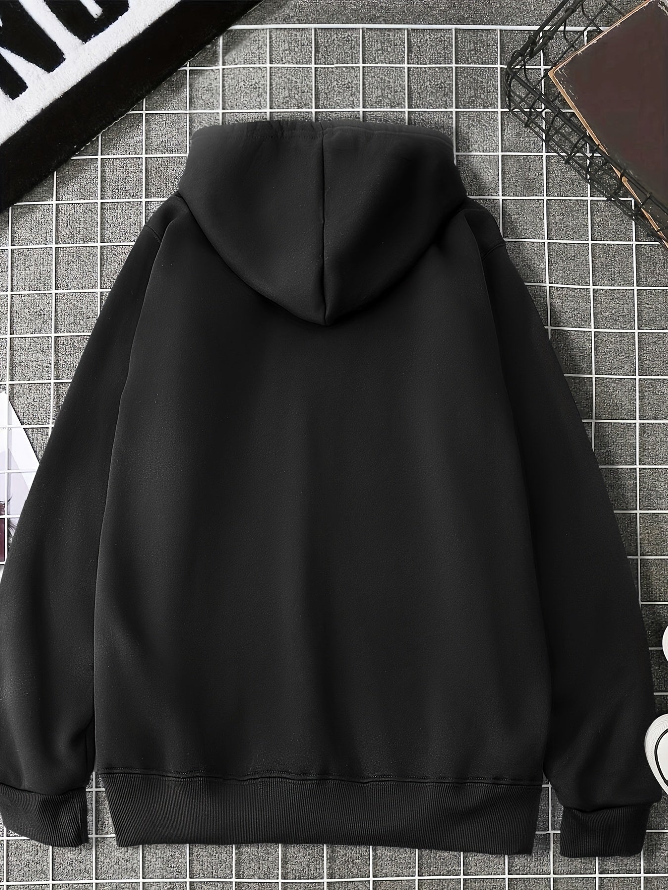 Skull Print Zip Up Hoodies, Casual Drawstring Long Sleeve Kangaroo Pocket Sweatshirt, Women's Clothing